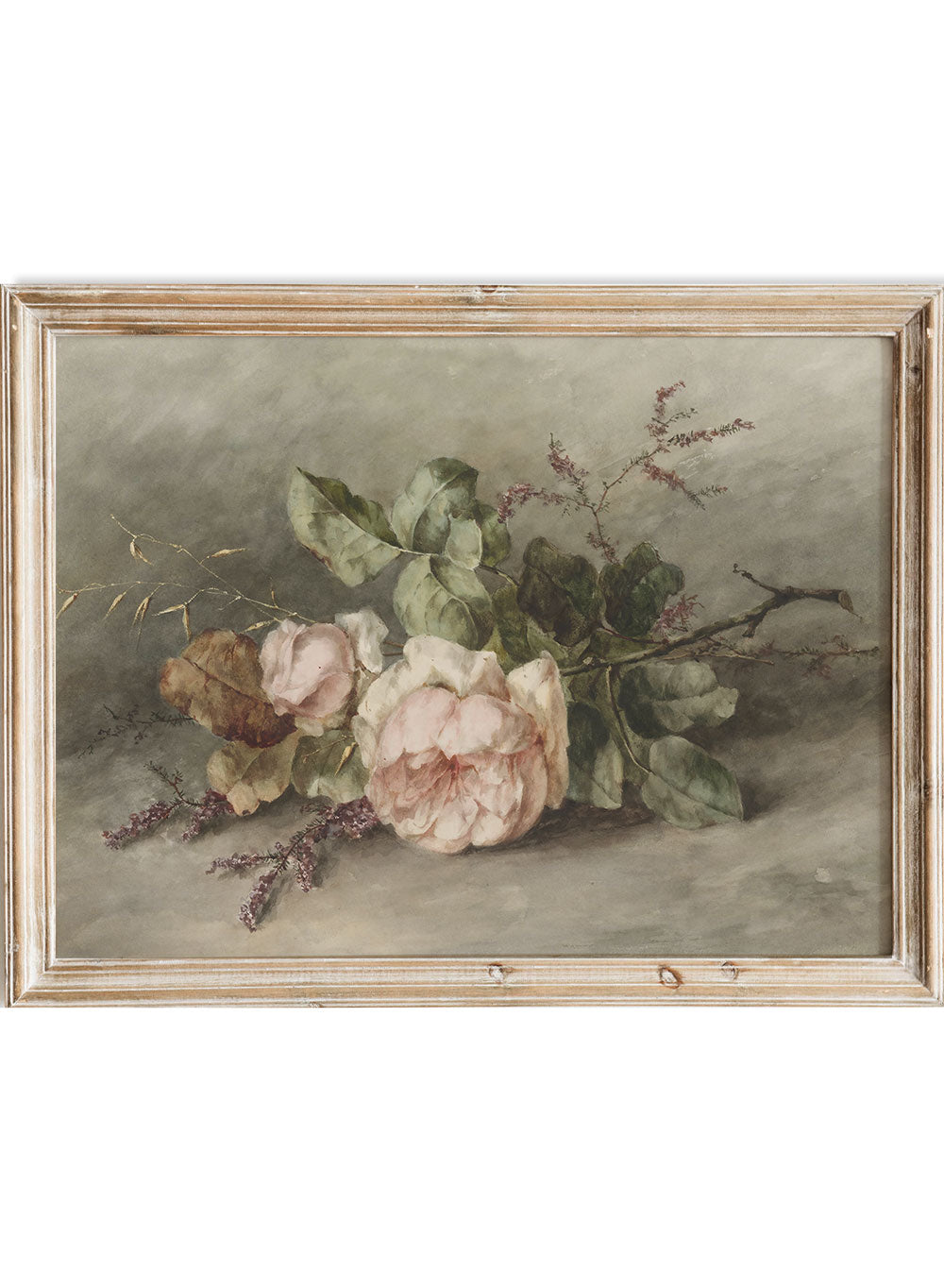 Vintage Original Still hotsell Life Oil Painting on Canvas, Roses