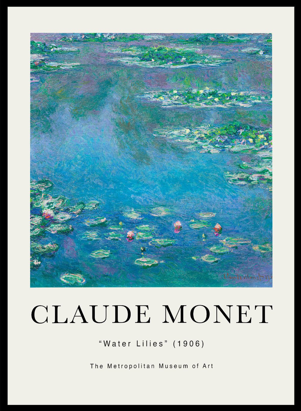 Claude Monet Water Lilies 1906 Vintage Poster Art Print – Sugar