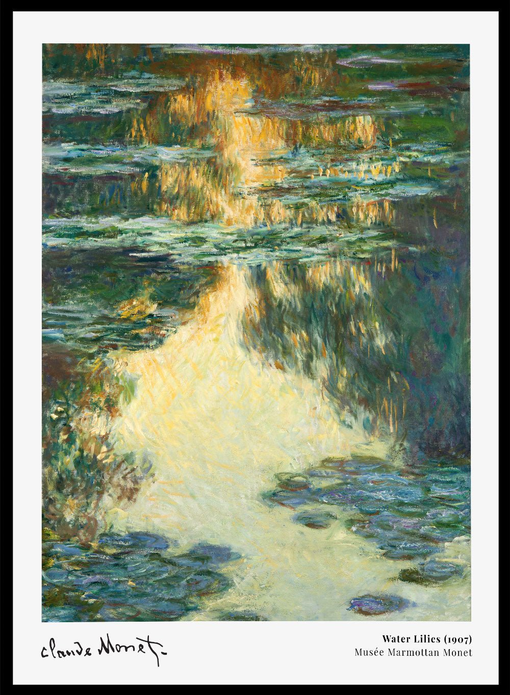 Claude Monet Water Lilies (1907) Vintage Poster Art Print – Sugar