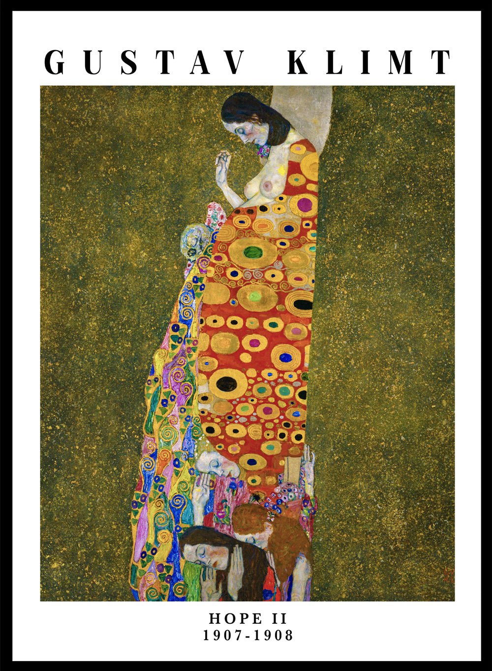 Gustav Klimt Hope II 1907-1908 Vintage Exhibition Poster Art Print