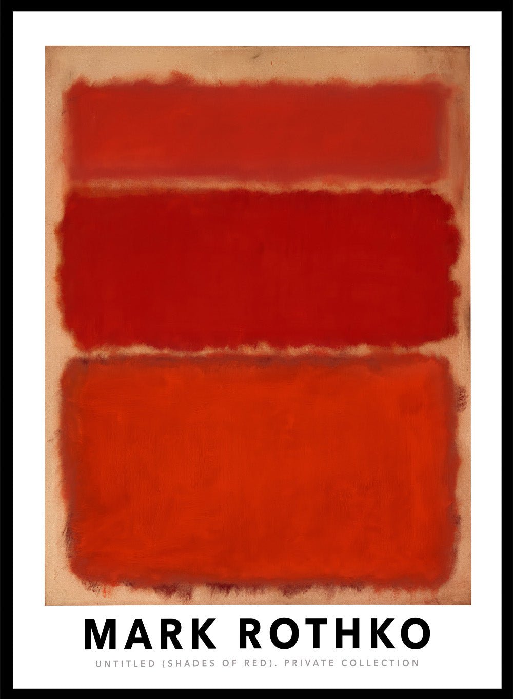 Mark Rothko Untitled (Shades of Red) Vintage Poster Colorful Art