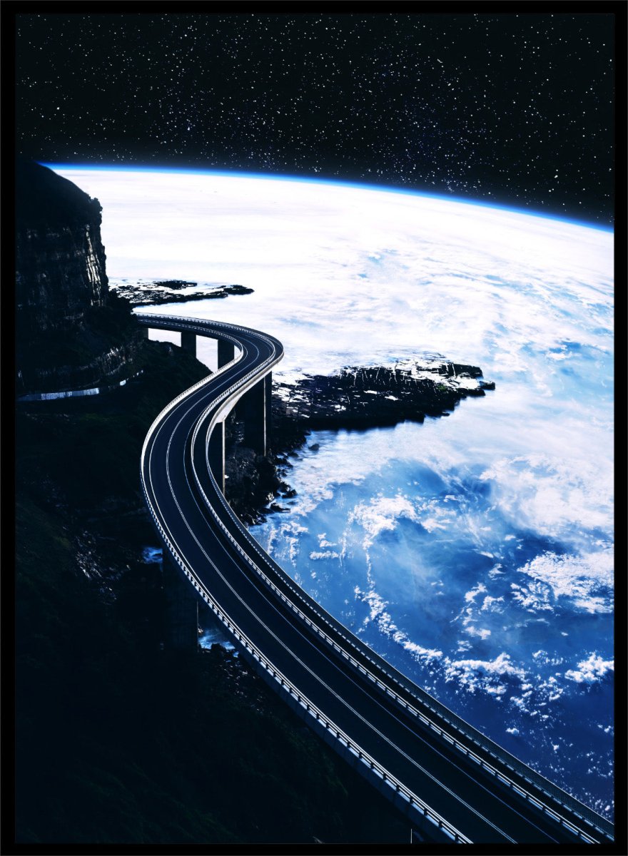 Taudalpoi - Road To Infinity Licensed Fine Art Print (Framed