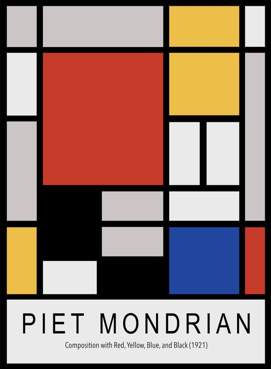 モンドリアン 【Composition Yellow Red and Blue】 Composition in