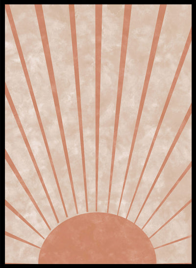 Sugar & Canvas 8x10 inches/20x25cm Mid-Century Sunburst Art Print