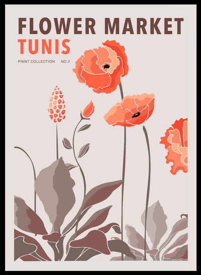 Sugar & Canvas 8x10 inches/20x25cm Flower Market Tunis Art Print