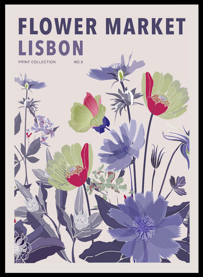 Sugar & Canvas 8x10 inches/20x25cm Flower Market Lisbon Art Print