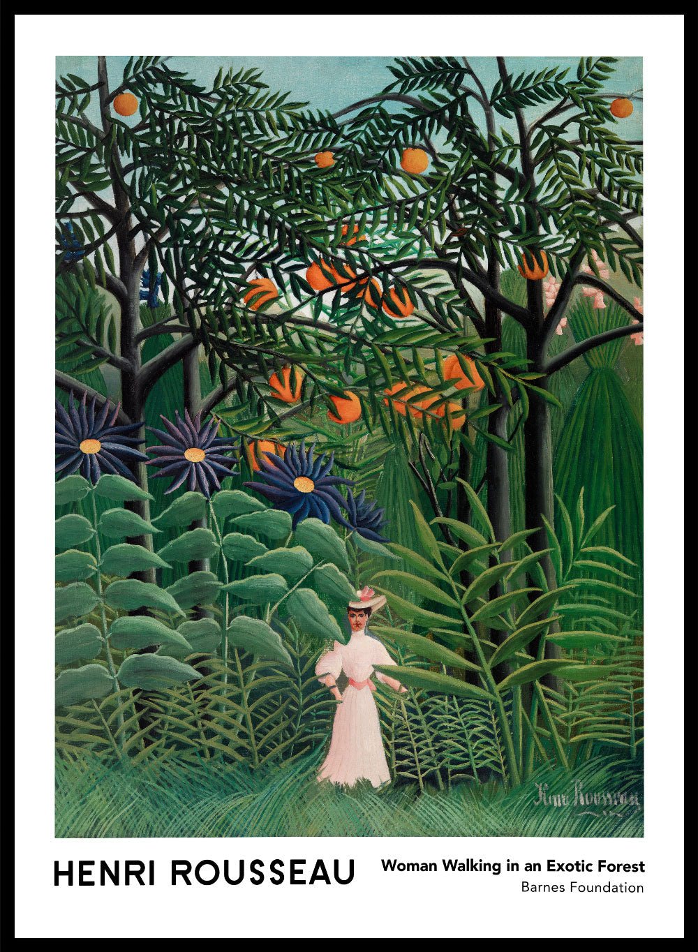 Henri Rousseau Woman Walking in an Exotic Forest 1905 Vintage Art