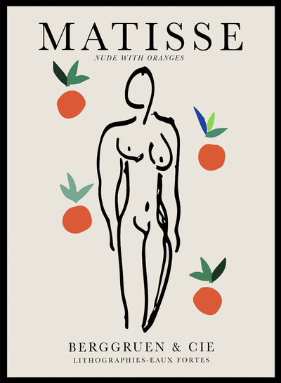 Sugar & Canvas 28x40inches/70x100cm Nude with Oranges 1951 by Henri Matisse Print