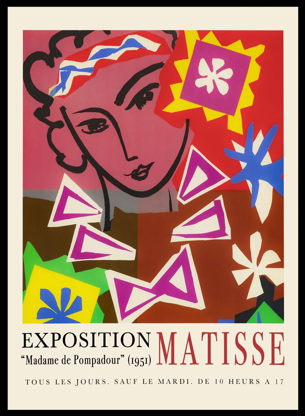 Henri Matisse Madame de Pompadour 1951 Wall Art Print Vintage 