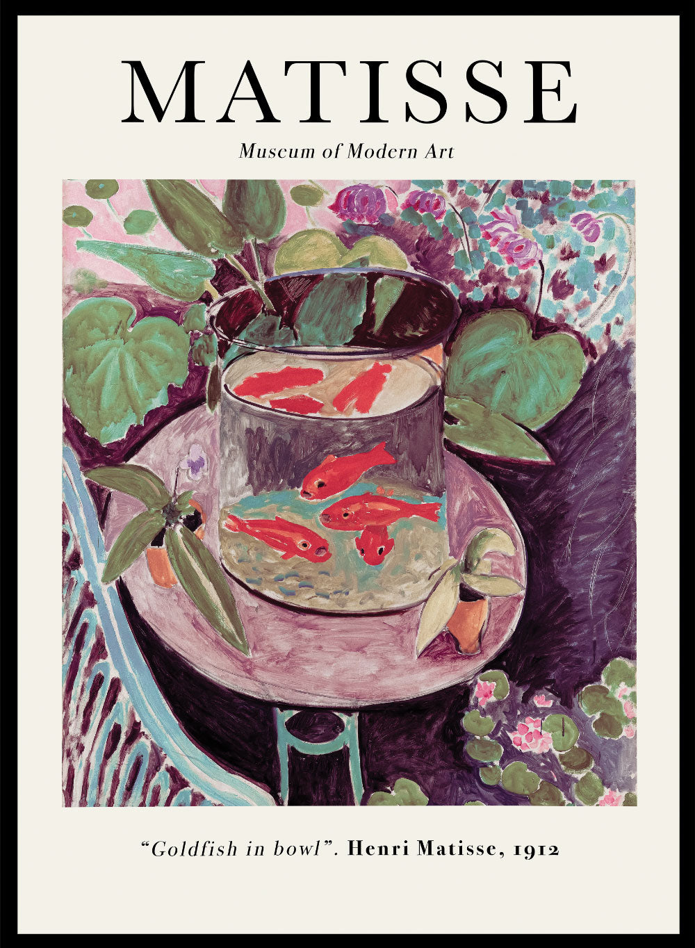 Henri Matisse Goldfish in Bowl 1912 Print  Vintage Exhibition Poster –  Sugar & Canvas