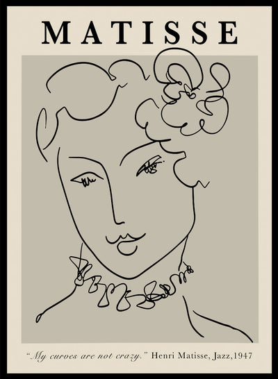 Sugar & Canvas 28x40inches/70x100cm Sketch of Woman by Henri Matisse Print