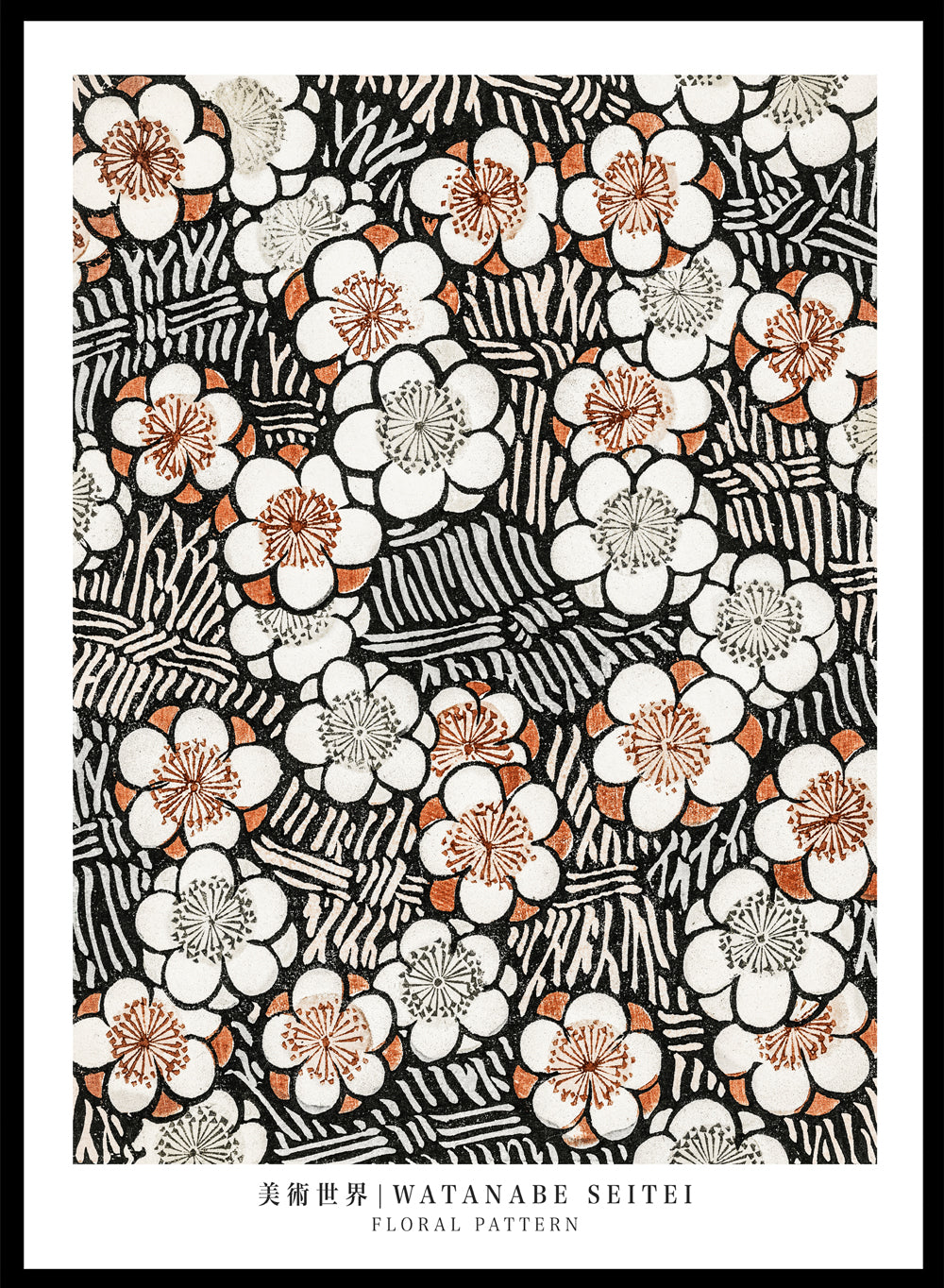 made-to-order一草一花ページ Watanabe Seitei Floral Pattern Bijutsu Sekai Vintage
