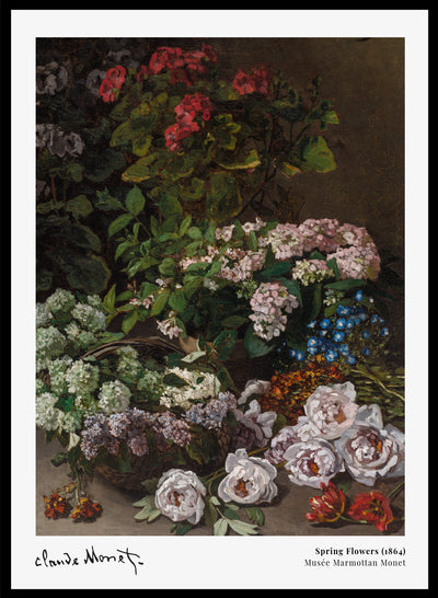Sugar & Canvas 8x10 inches/20x25cm Spring Flowers 1864 by Monet Print