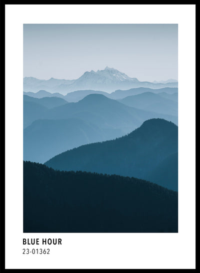 Sugar & Canvas 8x10 inches/20x25cm Blue Mountains Color Card Art Print