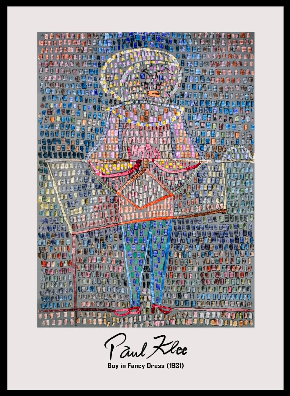 Paul Klee Boy in Fancy Dress 1931 Vintage Exhibition Poster Art
