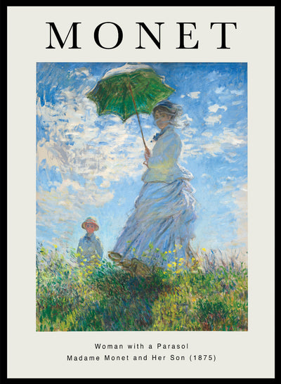 Sugar & Canvas 28x40inches/70x100cm Woman with a Parasol by Monet Print