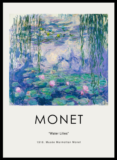 Sugar & Canvas 28x40inches/70x100cm Water Lilies 1916 by Monet Print