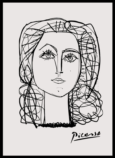 Sugar & Canvas 8x10 inches/20x25cm Portrait of Francoise Gilot by Pablo Picasso Print