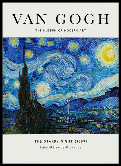 Sugar & Canvas 8x10 inches/20x25cm Van Gogh The Starry Night 1889 Art Print