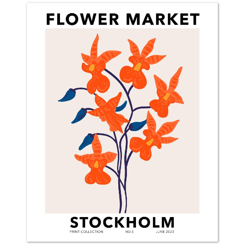 Flower Market Stockholm Art Print_Sugar & Canvas