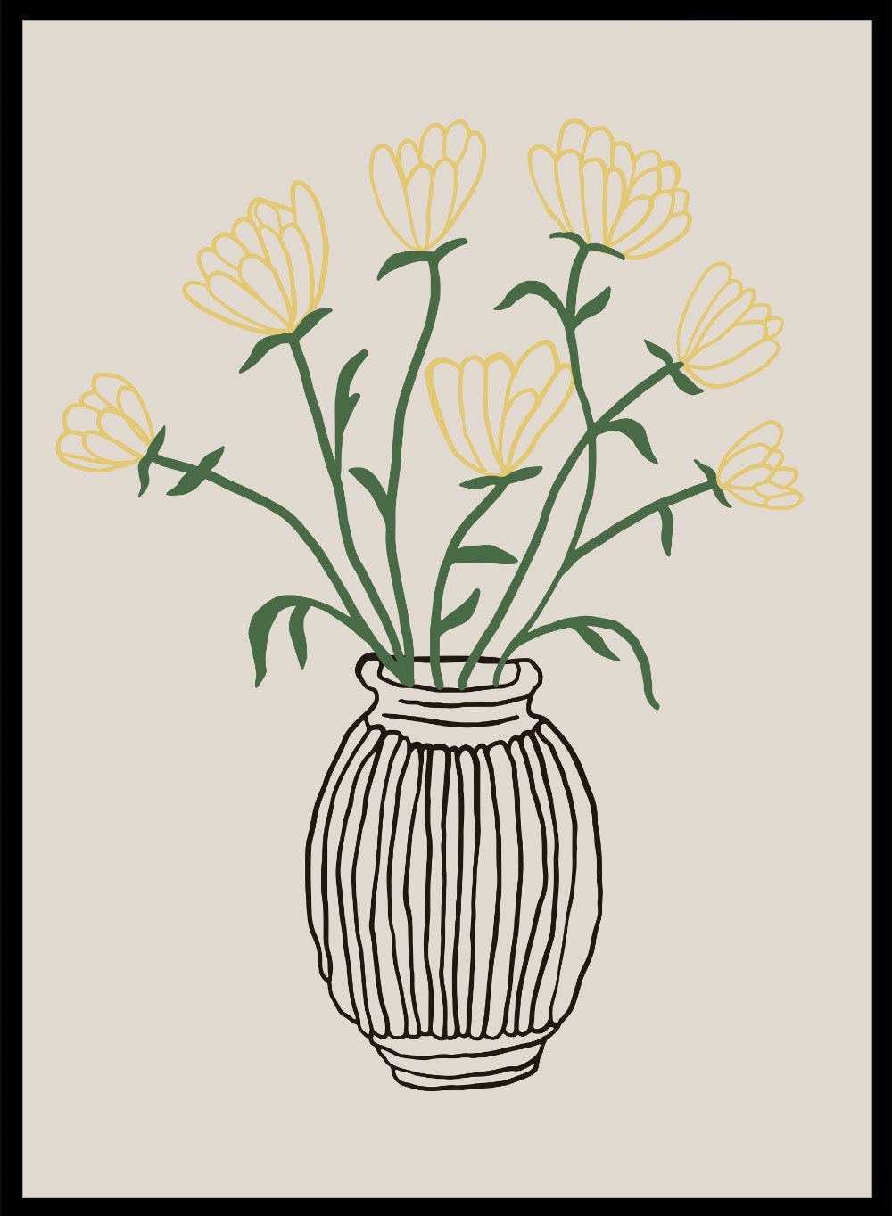 'Yellow Bouquet" Aesthetic Art Print_Sugar & Canvas