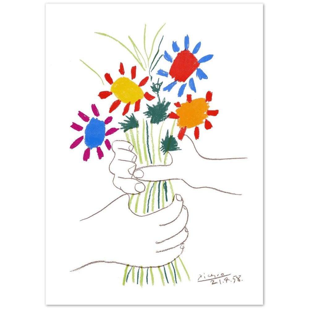 Picasso Bouquet of Peace Art Print_Sugar & Canvas