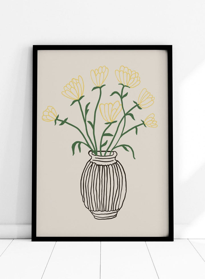 'Yellow Bouquet" Aesthetic Art Print_Sugar & Canvas