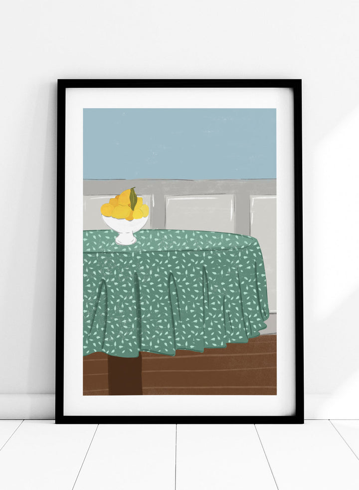 'Lemons and Linen' Aesthetic Art Print_Sugar & Canvas