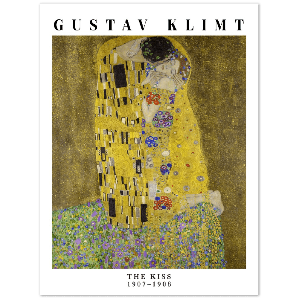 Gustav Klimt The Kiss 1907 - 1908 Art Print_Sugar & Canvas
