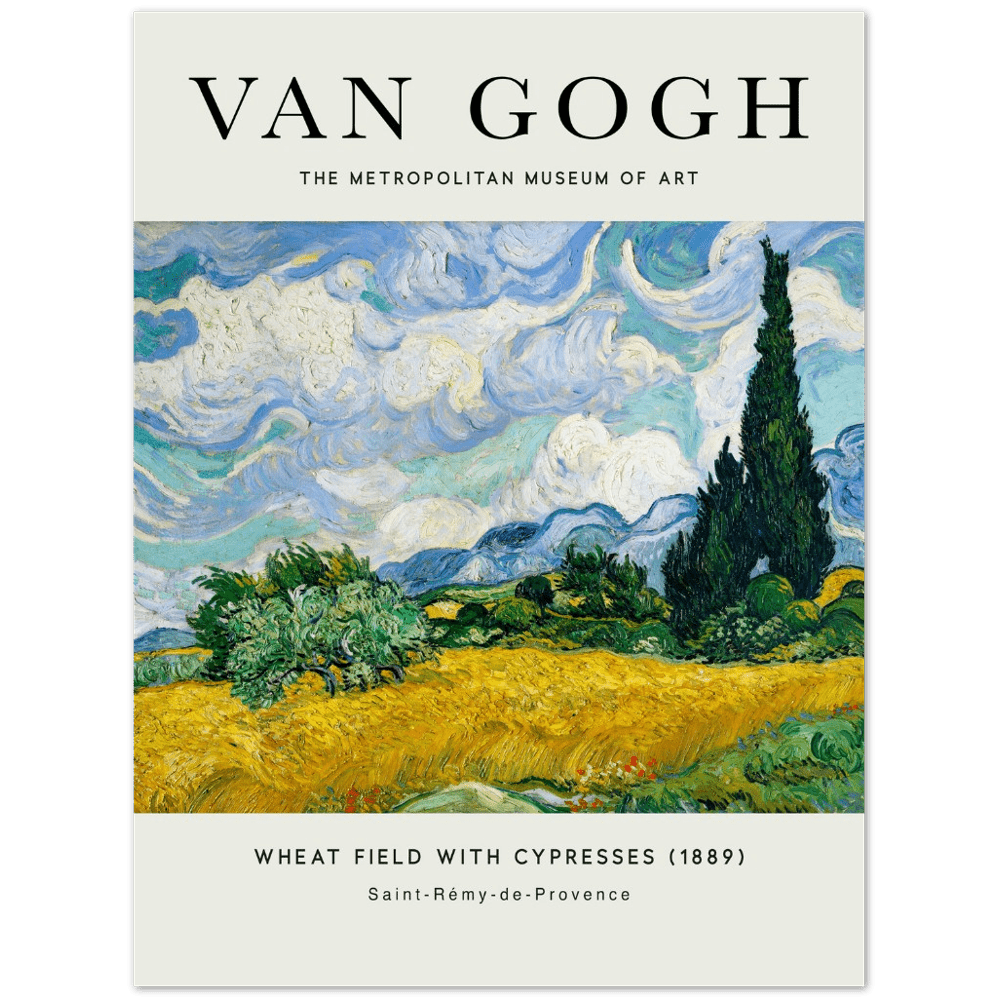 Van Gogh Wheat Field with Cypresses 1889 Art PrintV5-30x40Sugar & Canvas