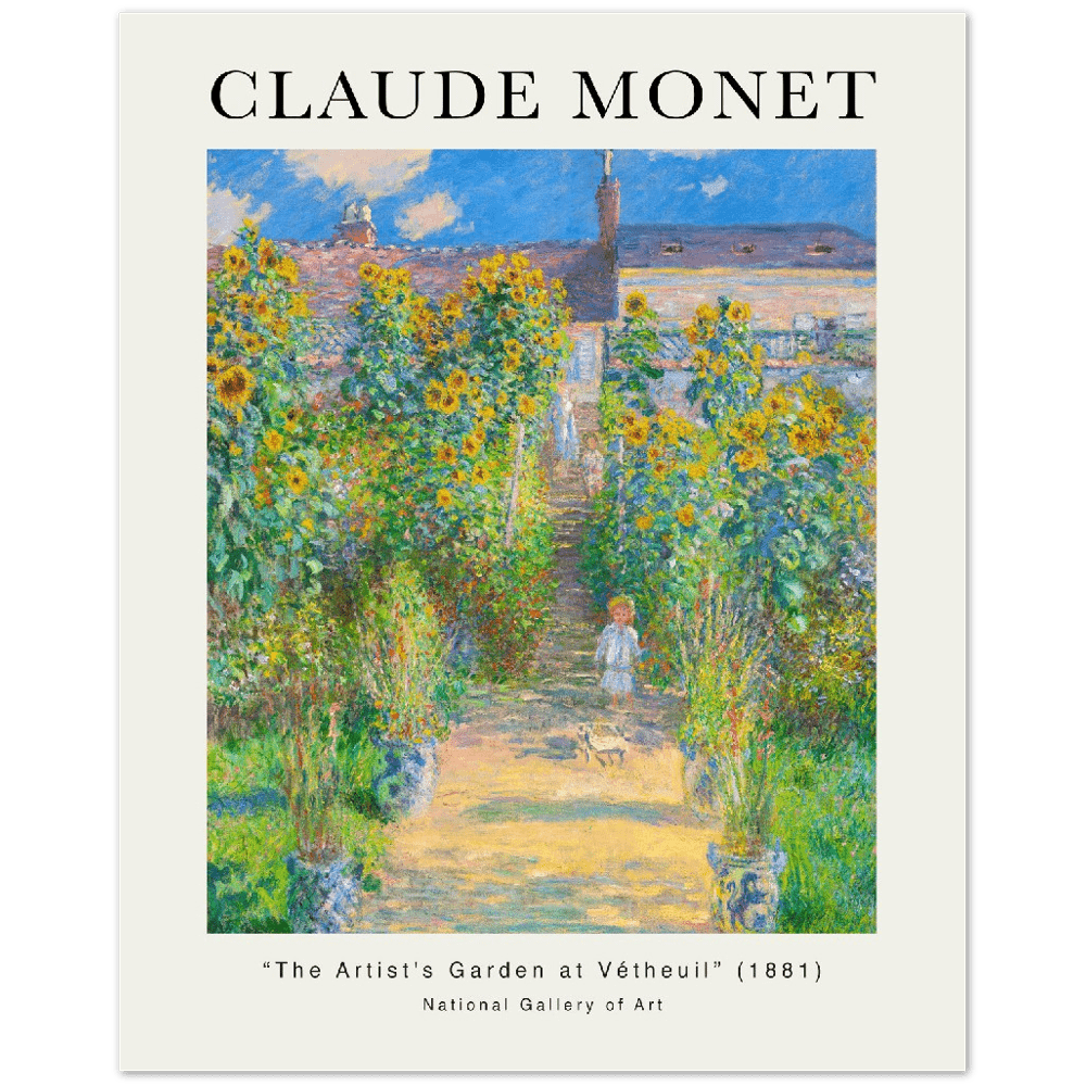 The Artist's Garden at Vétheuil 1881 by Monet PrintN9-40x50Sugar & Canvas
