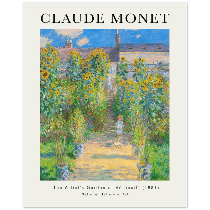The Artist's Garden at Vétheuil 1881 by Monet PrintN9-40x50Sugar & Canvas