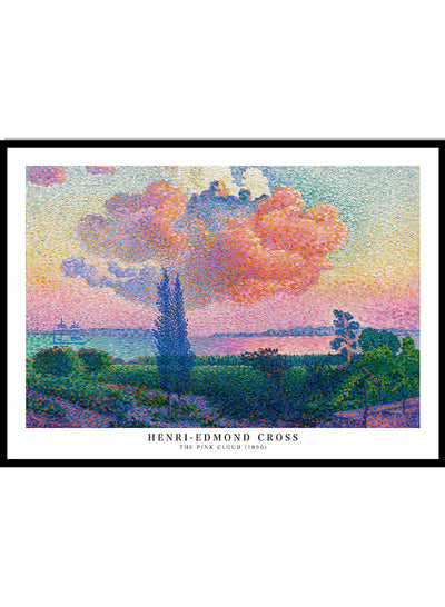 Henri Edmond Cross Art Print, Henri Edmond Cross Poster, The Pink Cloud 1896 Painting, Vintage Poster, Colorful Art Exhibition Poster