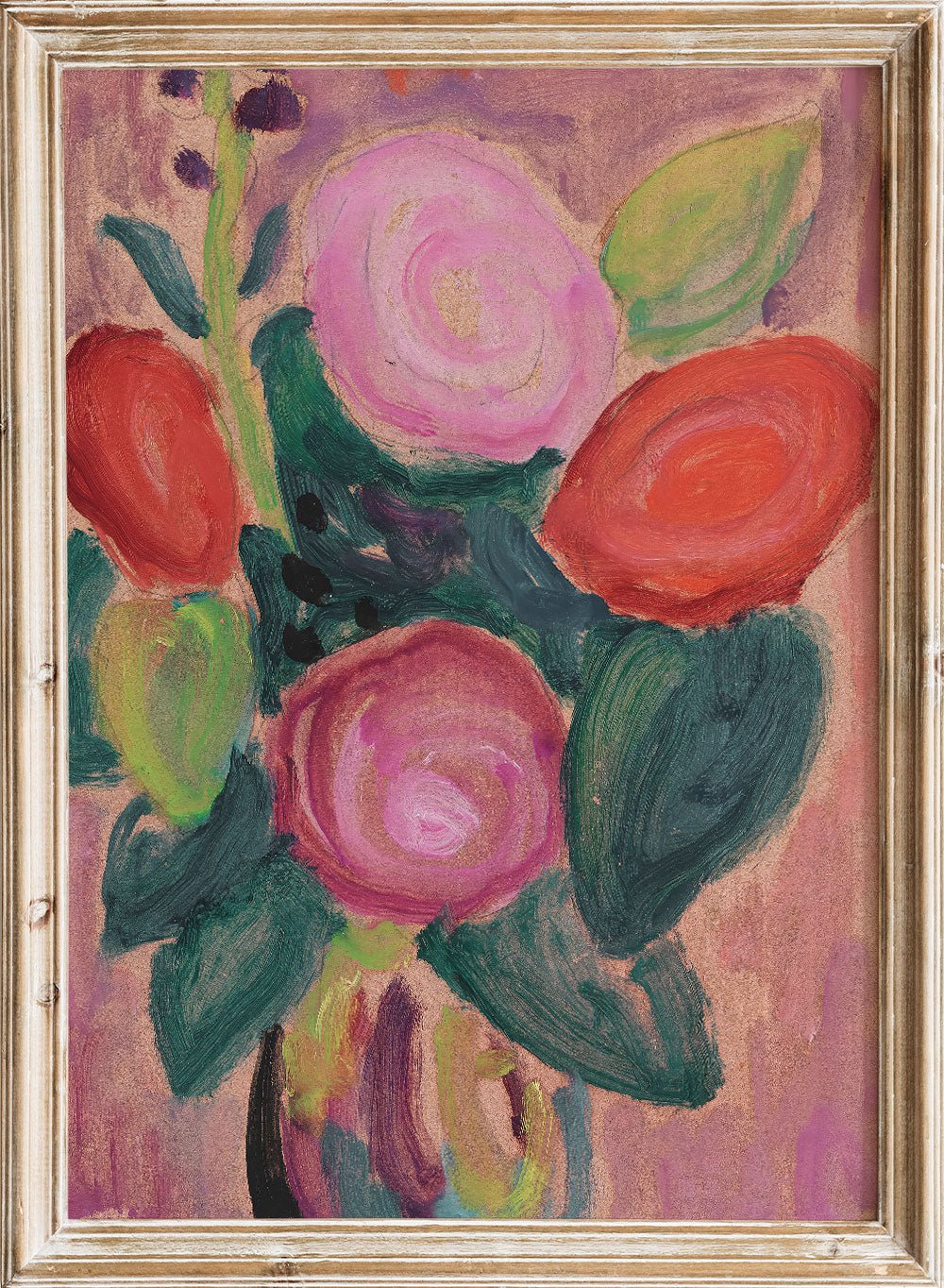 "Bouquet of Flowers in a Vase" Art Print_Sugar & Canvas