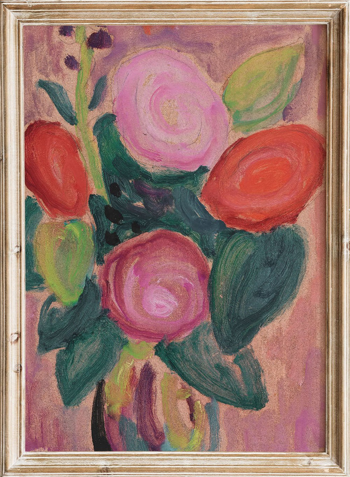 "Bouquet of Flowers in a Vase" Art Print_Sugar & Canvas