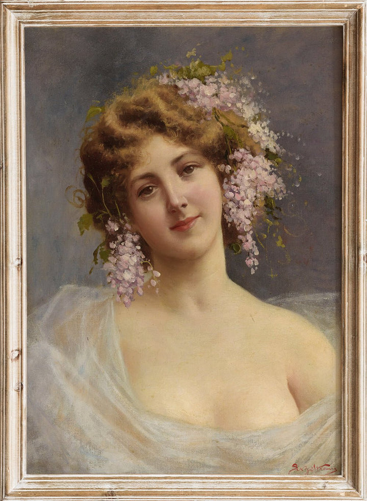 "Girl With Lilacs" Art Print_Sugar & Canvas