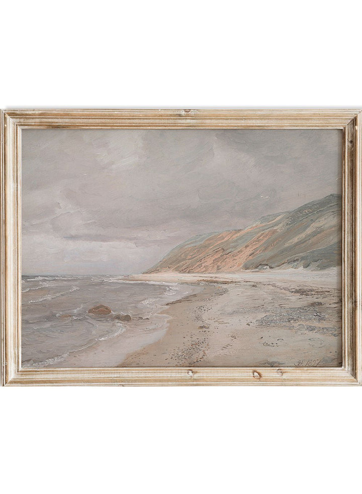 Tisvilde Beach, Gray Weather" Art Print_Sugar & Canvas