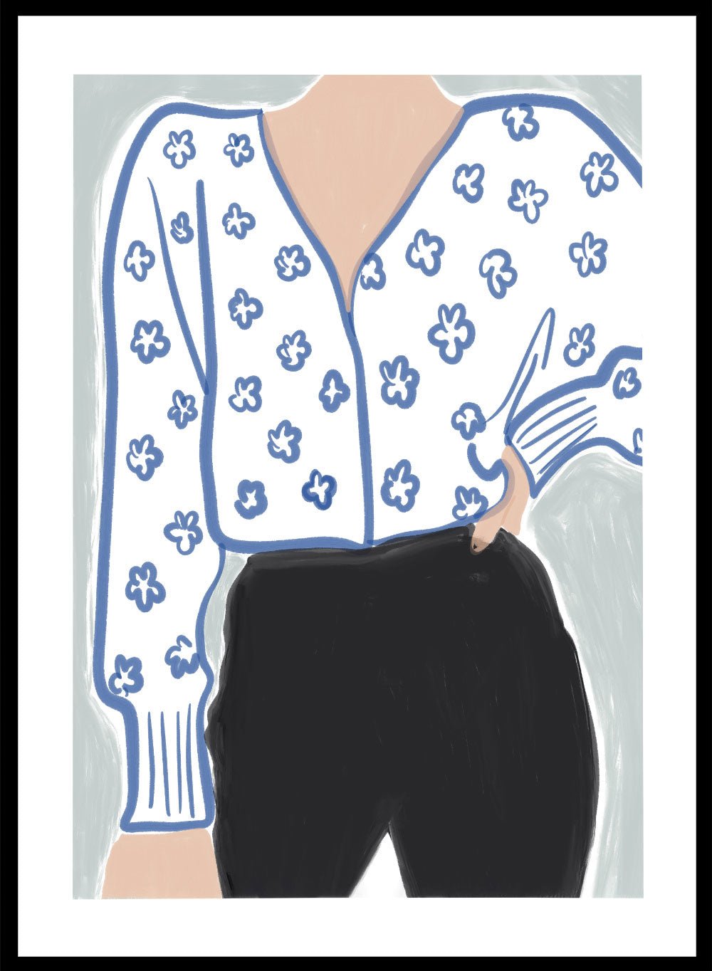 'Printed Blouse' Aesthetic Art Print_Sugar & Canvas