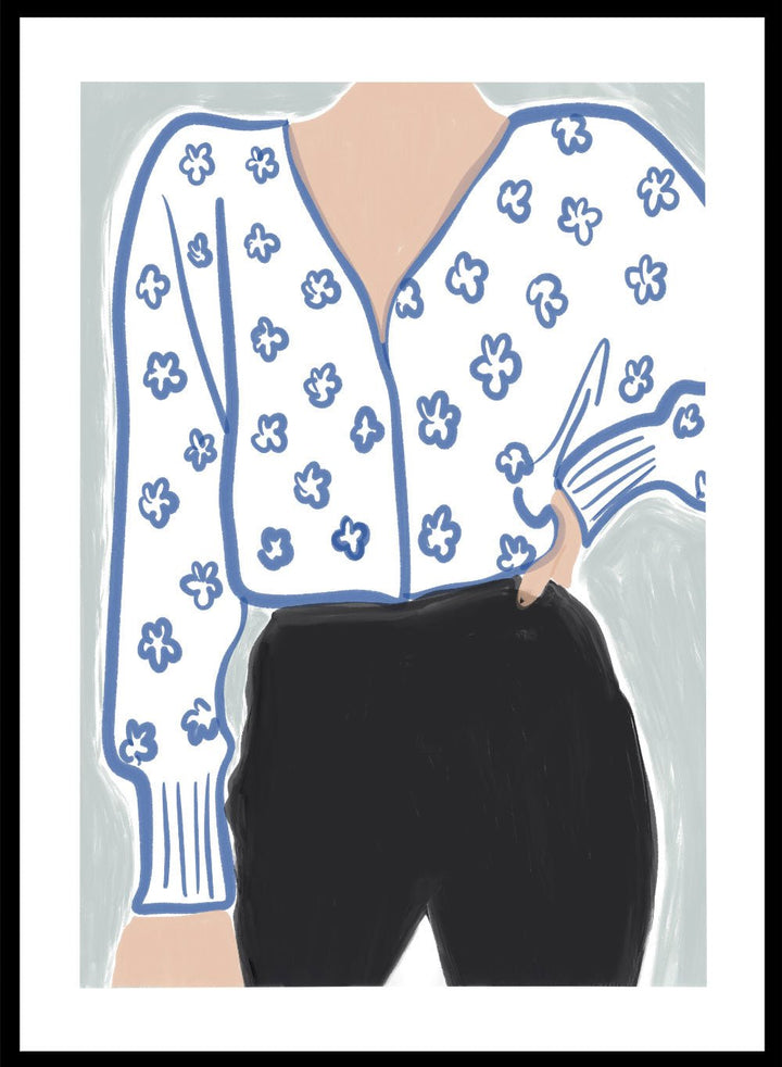 'Printed Blouse' Aesthetic Art Print_Sugar & Canvas