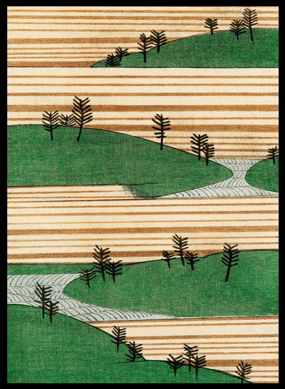 Watanabe Seitei Landscape Illustration Art Print_Sugar & Canvas