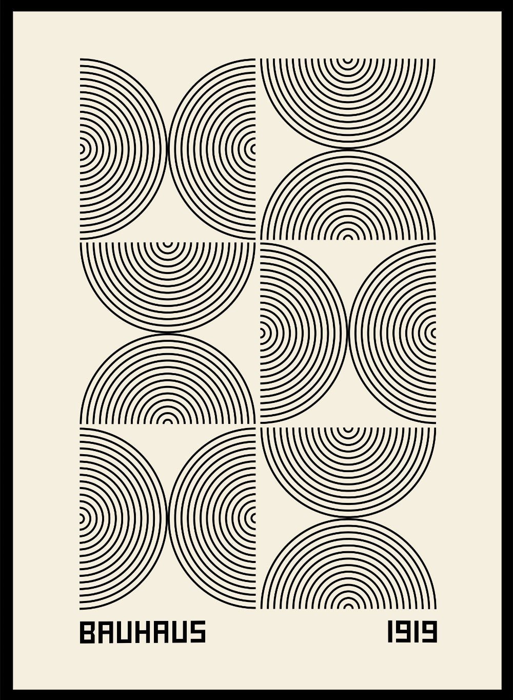 Bauhaus 1919 Geometric Lines Art Print BH64_Sugar & Canvas