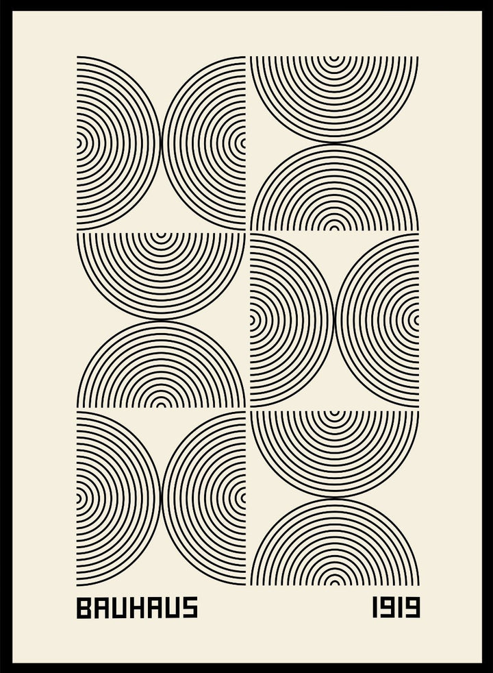 Bauhaus 1919 Geometric Lines Art Print BH64_Sugar & Canvas