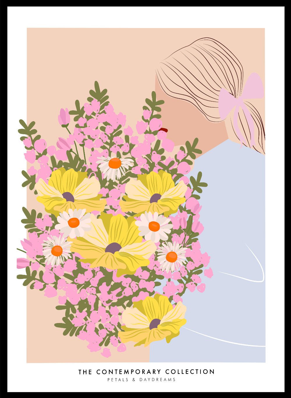 'Petals and Daydreams' Aesthetic Art Print_Sugar & Canvas