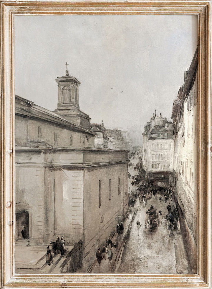 "View of the Church of Notre Dame de Lorette and the Rue Fléchier" Art Print_Sugar & Canvas