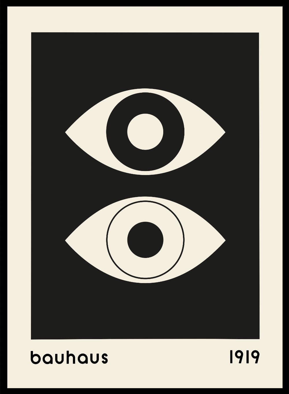 Bauhaus Geometric Eyes Abstract Art Print BH67_Sugar & Canvas