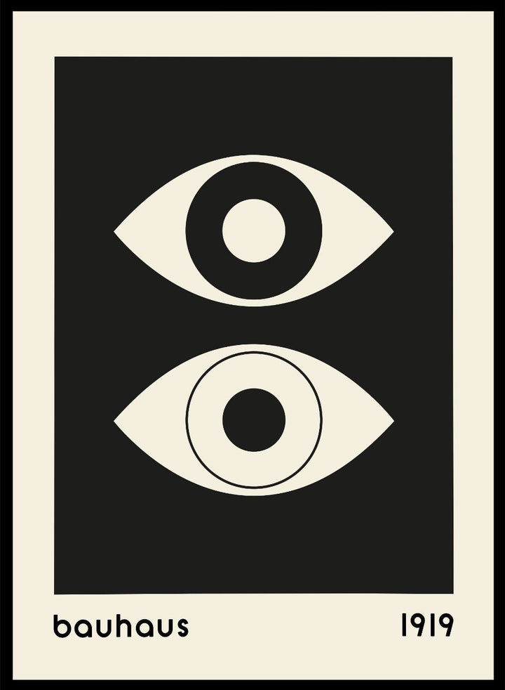 Bauhaus Geometric Eyes Abstract Art Print BH67_Sugar & Canvas