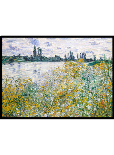 Monet Isle of Flowers on Seine near Vetheuil Vintage Exhibition Poster Art Print | Claude Monet Print, Monet Poster, Monet Painting