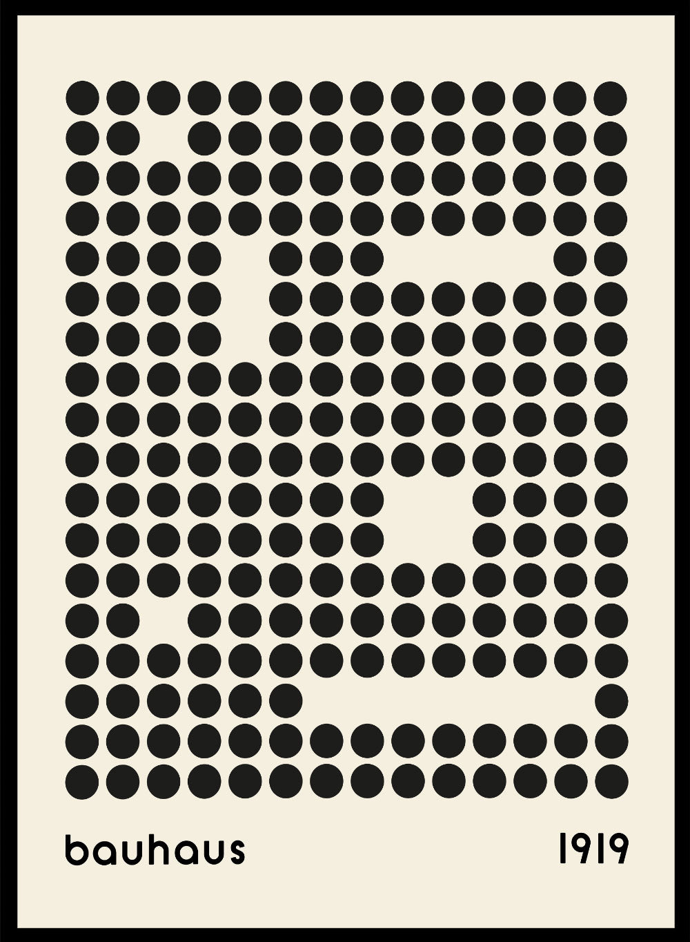 Bauhaus Geometric Circles Abstract Art Print BH68_Sugar & Canvas