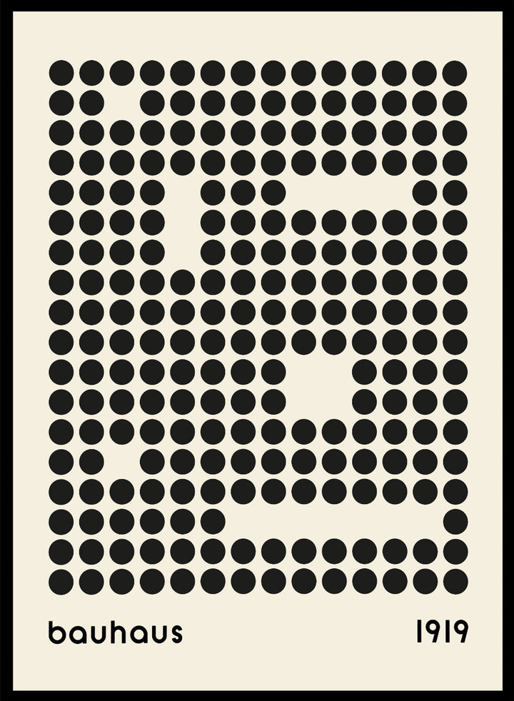 Bauhaus Geometric Circles Abstract Art Print BH68_Sugar & Canvas