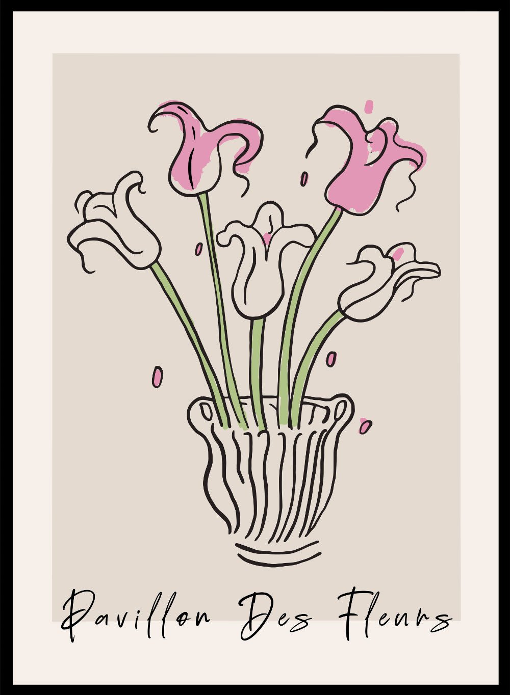 'Tulips in Vase' Aesthetic Art Print_Sugar & Canvas